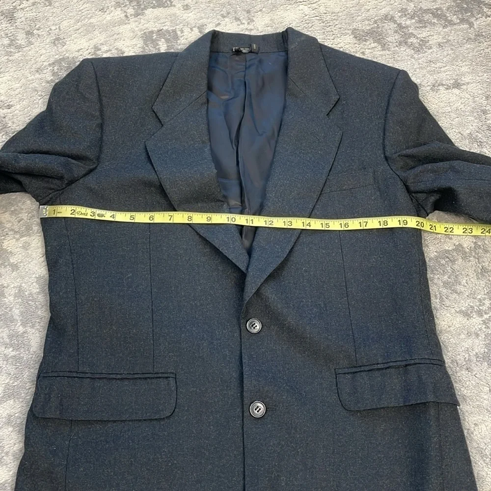 Pierre Cardin Paris Wool Blazer Jacket Charcoal Heathered Gray Sz 38R